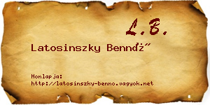 Latosinszky Bennó névjegykártya